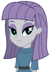 Size: 3400x4820 | Tagged: safe, artist:lifes-remedy, maud pie, equestria girls, g4, absurd resolution, clothes, eyeshadow, female, lidded eyes, looking at you, makeup, simple background, solo, transparent background, vector