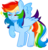 Size: 1427x1483 | Tagged: safe, artist:kotoink, rainbow dash, pegasus, pony, g4, eyes closed, female, raised hoof, simple background, solo, transparent background