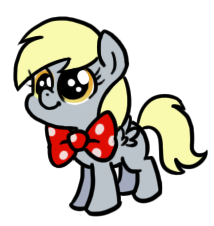 Size: 214x226 | Tagged: safe, artist:zicygomar, derpy hooves, pegasus, pony, g4, bowtie, female, filly, simple background, smiling, solo, white background