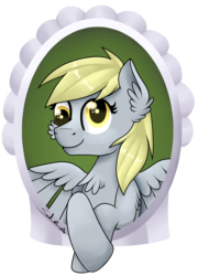 Size: 1024x1420 | Tagged: safe, artist:saturnstar14, derpy hooves, pegasus, pony, g4, bust, cheek fluff, chest fluff, ear fluff, female, smiling, solo