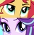 Size: 836x847 | Tagged: safe, starlight glimmer, sunset shimmer, equestria girls, g4, counterparts, duo, eye, eyes, persona eyes, twilight's counterparts