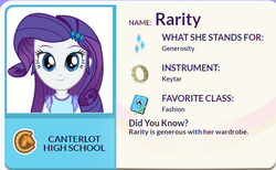 Size: 626x385 | Tagged: safe, rarity, equestria girls, g4, official, eqg profiles, female, solo, that pony sure does love fashion