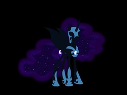 Size: 2048x1536 | Tagged: safe, artist:mechasonicunicorn, nightmare moon, alicorn, pony, g4, digital art, eyes closed, female, simple background, solo, wallpaper