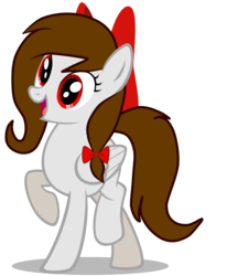 Size: 3500x4256 | Tagged: safe, artist:rsa.fim, oc, oc only, oc:whisper hope, pegasus, pony, bow, derp, female, high res, mexican, red eyes, ribbon, simple background, smiling, solo, transparent background, vector