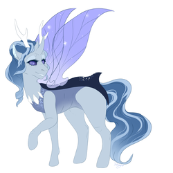 Size: 1427x1427 | Tagged: safe, artist:qatsby, oc, oc only, oc:pristine heart, changedling, changeling, hybrid, g4, to where and back again, interspecies offspring, offspring, parent:thorax, parent:trixie, simple background, solo, white background