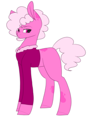 Size: 1365x1885 | Tagged: safe, artist:cyrinthia, oc, oc only, oc:raspberry, earth pony, pony, clothes, female, mare, simple background, solo, transparent background
