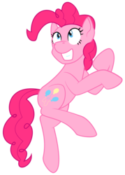 Size: 5000x7000 | Tagged: safe, artist:besttubahorse, artist:wcnimbus, pinkie pie, earth pony, pony, g4, absurd resolution, collaboration, female, mare, simple background, smiling, solo, transparent background, vector, vector trace