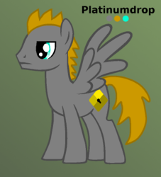 Size: 400x440 | Tagged: safe, artist:platinumdrop, oc, oc only, oc:platinumdrop, pegasus, pony, gradient background, male, solo, stallion