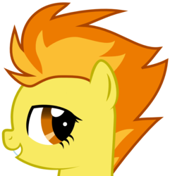 Size: 684x711 | Tagged: safe, artist:derphed, spitfire, pegasus, pony, g4, .svg available, bust, female, looking back, portrait, show accurate, simple background, smiling, solo, svg, transparent background, vector