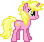 Size: 88x84 | Tagged: safe, artist:botchan-mlp, sunshine smiles, pony, unicorn, g4, animated, blinking, desktop ponies, female, gif, mare, pixel art, simple background, solo, sprite, transparent background