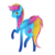 Size: 3000x3000 | Tagged: safe, artist:bonniebatman, oc, oc only, pegasus, pony, colored wings, female, high res, mare, multicolored wings, one eye closed, raised hoof, raised leg, simple background, solo, tongue out, transparent background, wink