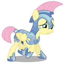 Size: 3105x3000 | Tagged: safe, artist:brony-works, fluttershy, pegasus, pony, g4, the crystal empire, armor, crystal guard armor, female, high res, jousting outfit, simple background, solo, transparent background, vector