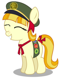 Size: 2296x3000 | Tagged: safe, artist:brony-works, tag-a-long, g4, eyes closed, female, filly, filly guides, high res, simple background, smiling, solo, transparent background, vector