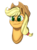 Size: 1024x1392 | Tagged: safe, artist:stevejunier, applejack, earth pony, pony, g4, bust, female, portrait, simple background, solo, straw, straw in mouth, transparent background