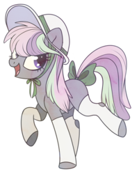 Size: 2951x3680 | Tagged: safe, artist:elskafox, oc, oc only, earth pony, pony, bow, clothes, female, hat, high res, mare, simple background, socks, solo, tail bow, transparent background