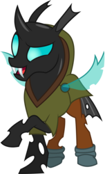 Size: 1001x1650 | Tagged: safe, artist:cloudy glow, thorax, changeling, g4, clothes, clothes swap, cosplay, costume, crossover, cute, disney, male, quasimodo, simple background, solo, the hunchback of notre dame, thorabetes, transparent background, vector