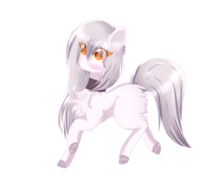 Size: 1024x860 | Tagged: safe, artist:php146, oc, oc only, oc:yukiko, earth pony, pony, chest fluff, eye clipping through hair, female, fluffy, mare, simple background, solo, transparent background