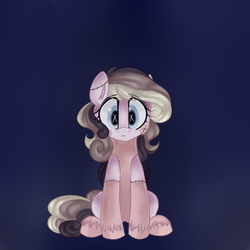 Size: 2500x2500 | Tagged: safe, artist:appleychu, oc, oc only, oc:antoinette, earth pony, pony, female, high res, mare, simple background, sitting, solo, stitched body, stitches