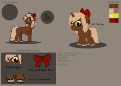 Size: 3508x2480 | Tagged: safe, artist:hoshi-kou, oc, oc only, oc:pembroke, bow, derp, female, filly, hair bow, high res, reference sheet, solo