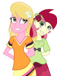 Size: 1285x1698 | Tagged: safe, artist:berrypunchrules, lily, lily valley, roseluck, equestria girls, g4, equestria girls-ified, simple background, transparent background
