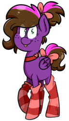 Size: 1983x3457 | Tagged: safe, artist:befishproductions, oc, oc only, oc:befish, clothes, signature, simple background, socks, solo, striped socks, tongue out, transparent background
