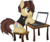 Size: 1271x1075 | Tagged: safe, artist:lightningbolt, derpibooru exclusive, earth pony, pony, g4, .svg available, bored, chair, clothes, computer, hair over one eye, laptop computer, linux, male, panic! at the disco, ponified, ryan ross, shirt, show accurate, simple background, sitting, solo, stallion, svg, t-shirt, table, transparent background, vector