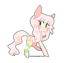 Size: 400x395 | Tagged: safe, artist:riouku, oc, oc only, oc:star streak, earth pony, pony, blushing, cute, female, mare, simple background, smiling, solo