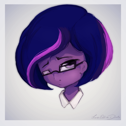 Size: 760x760 | Tagged: safe, artist:isaeliseduk, sci-twi, twilight sparkle, equestria girls, g4, bust, female, portrait, solo