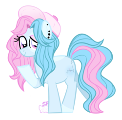 Size: 1817x1789 | Tagged: safe, artist:sugahfox, oc, oc only, earth pony, pony, cap, female, hat, mare, simple background, solo, transparent background