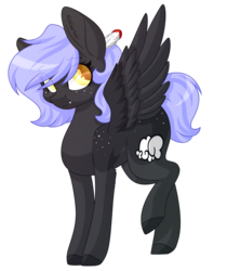 Size: 1341x1599 | Tagged: safe, artist:amazing-artsong, artist:ohhoneybee, oc, oc only, oc:cloudy night, pegasus, pony, colored pupils, female, mare, raised leg, simple background, solo, transparent background