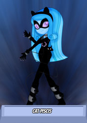 Size: 1600x2263 | Tagged: safe, artist:jucamovi1992, oc, oc only, oc:piscis, equestria girls, g4, catwoman, clothes, costume, crossover, dc comics, glowing eyes, solo