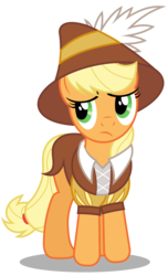 Size: 1826x3000 | Tagged: safe, artist:brony-works, applejack, smart cookie, earth pony, pony, g4, hearth's warming eve (episode), female, hat, simple background, solo, transparent background, vector