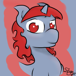 Size: 3000x3000 | Tagged: safe, artist:virtuous drake, oc, oc only, oc:silver light, pony, unicorn, bust, high res, portrait, solo