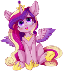 Size: 860x975 | Tagged: safe, artist:norrixcurral08, princess cadance, alicorn, pony, g4, cheek fluff, cute, cutedance, ear fluff, female, fluffy, looking at you, simple background, solo, transparent background