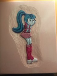 Size: 900x1200 | Tagged: safe, artist:spikefiremane, sonata dusk, equestria girls, g4, my little pony equestria girls: rainbow rocks, carving, craft, customized toy, irl, photo, ponytail, solo, toy, traditional art, woodwork