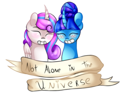 Size: 1156x875 | Tagged: safe, artist:ladyunilove, princess flurry heart, oc, oc:galaxy star, g4, galaheart, older, shipping, simple background, transparent background