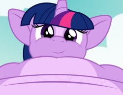 Size: 3300x2550 | Tagged: safe, artist:badumsquish, derpibooru exclusive, twilight sparkle, kangaroo, kangaroonicorn, g4, chubby, female, high res, looking at you, looking down, looking up, offscreen character, pouch, pov, smiling, solo, species swap