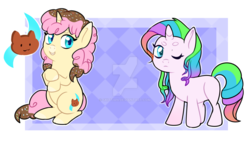 Size: 1600x977 | Tagged: safe, artist:sugguk, oc, oc only, pony, unicorn, female, filly, one eye closed, simple background, transparent background, watermark