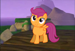 Size: 1208x831 | Tagged: safe, screencap, scootaloo, pegasus, pony, series:pony tales, g4, female, filly, parody, scoots the kindly viking, solo, veggietales