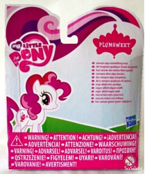 Size: 362x434 | Tagged: safe, photographer:sosilver, plumsweet, earth pony, pony, g4, backcard, blurry, female, lowres, mare, solo, text