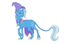 Size: 4500x3000 | Tagged: safe, artist:kroftyfennec, trixie, classical unicorn, pony, unicorn, g4, cloven hooves, female, high res, horn, leonine tail, mare, simple background, solo, transparent background, unshorn fetlocks