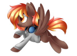 Size: 2950x2143 | Tagged: safe, artist:scarlet-spectrum, oc, oc only, pegasus, pony, flying, headphones, high res, simple background, solo, transparent background