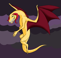 Size: 2300x2200 | Tagged: safe, artist:vchart920, sunset shimmer, dragon, g4, dragonified, female, high res, solo, species swap, spread wings, sunset dragon, sunset satan