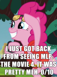 Size: 610x826 | Tagged: safe, edit, edited screencap, screencap, pinkie pie, earth pony, pony, g4, my little pony: the movie, what about discord?, back to the future, bipedal, female, grin, happy, image macro, implied time travel, lifejacket, mare, marty mcfly, meme, pinkie mcpie, smiling, solo, squee, sunglasses, time travel, watch