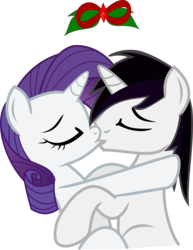 Size: 3479x4501 | Tagged: safe, artist:barrfind, rarity, oc, oc:barrfind, pony, unicorn, g4, canon x oc, cuddling, eyes closed, female, high res, kiss on the lips, kissing, love, male, rarifind, shipping, simple background, snuggling, straight, transparent background, vector
