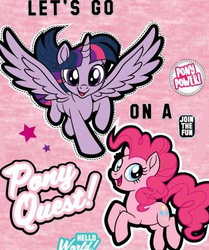 Size: 380x454 | Tagged: safe, pinkie pie, twilight sparkle, alicorn, pony, g4, my little pony: the movie, let's go on a pony quest!, quest, twilight sparkle (alicorn)