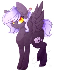Size: 819x976 | Tagged: safe, artist:kyauri, oc, oc only, oc:cloudy night, pegasus, pony, colored pupils, ear fluff, female, mare, raised leg, simple background, solo, spread wings, transparent background
