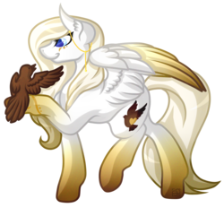 Size: 3500x3250 | Tagged: safe, artist:amazing-artsong, oc, oc only, oc:angelica, bird, pegasus, pony, colored pupils, female, high res, mare, simple background, transparent background