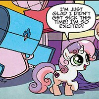 Size: 200x200 | Tagged: safe, idw, sweetie belle, g4, spoiler:comic, cropped, cutie mark, female, solo, the cmc's cutie marks