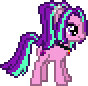 Size: 88x86 | Tagged: safe, artist:botchan-mlp, aria blaze, earth pony, pony, equestria girls, g4, animated, ariabetes, blinking, cute, desktop ponies, equestria girls ponified, female, gif, mare, pixel art, ponified, simple background, solo, sprite, standing, transparent background